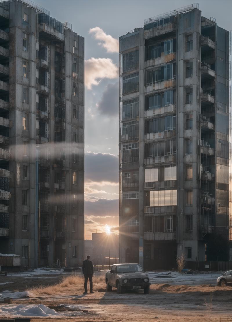 14044-3286794872-man at yard with large panel buildings, russianebenya, cyberpunk, sunny day, movie still, 80mm lens, masterpiece, best quality,.png